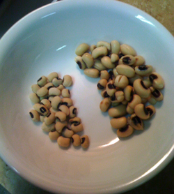 dried and soaked blackeyed peas
